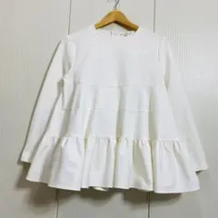 未使用 yori フラワージャガードティアードブラウス 38 ヨリ - メルカリ