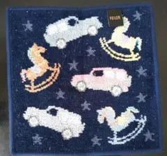 フェイラー× メルセデスベンツ　タオルハンカチ　ネイビー