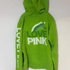値下げ歓迎✨PINK LOVE PINK 【M】グリーンパーカーのサムネイル