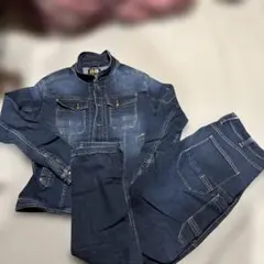 G.GROUND デニム上下作業着 L ズボンLL