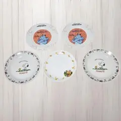 ​【人気キャラ5枚セット、バラ売り可】スヌーピー・プーさん・サリー 平皿