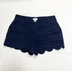Crown & Ivy ネイビー ショートパンツ　綿　軽い