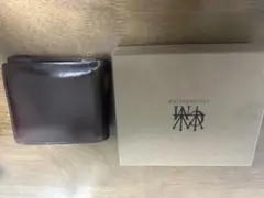 ブラウン レザー 二つ折り財布 箱付き　ココマイスターのサムネイル