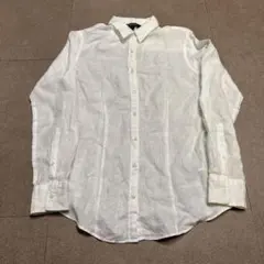 Brooks brothers 長袖シャツ　ワイシャツ　リネン　白　2