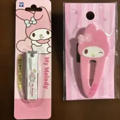 My Melody 爪切りとヘアクリップ セット