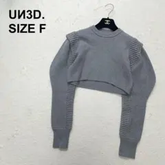 【美品】アンスリード 22AW パワーショルダーショートニット（1915）のサムネイル