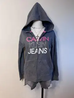 y2k カルバンクライン パーカー グランジ 平成 ギャル ダークコア ジップ