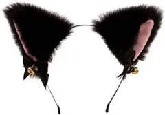 猫耳 カチューシャ コスプレ かわいい リボン 鈴付き ふわふわ ハロウィン