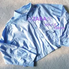 ZARA ☆薄い青色 長袖シャツ 13-14