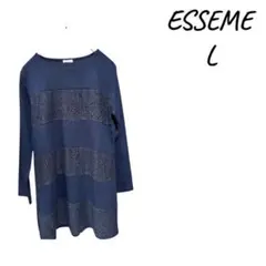 ESSEME ネイビー 長袖チュニック L