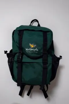 Mark Gonzales グリーンバックパック メッシュポケット付き リュック