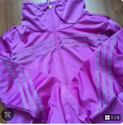 adidas　パープル フルジップ ジャージジャケット