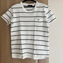 ストライプ 半袖Tシャツ ポケット付きのサムネイル