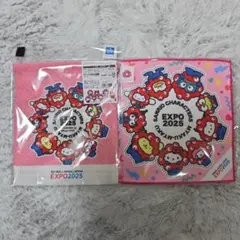 サンリオ ミャクミャクコラボ　ミニタオル　巾着　セット