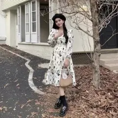 ミッドレングススカート　ワンピース