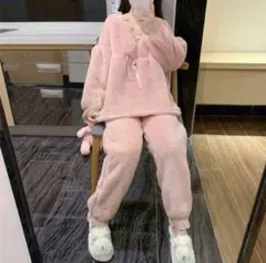 ♡冬 もこもこルームウェア セットアップ ピンク ハロウィン 部屋着 冬コーデ