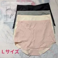 【新品】シームレス ショーツ ４枚 ハイウエスト 下着 補正 通気性 伸縮性 Ｌ