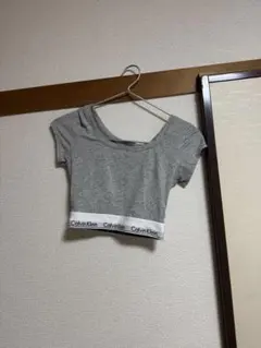 Calvin Klein クロップド丈 Tシャツ グレーのサムネイル