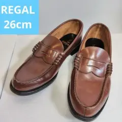 美品　REGAL リーガル ローファー 2177 ブラウン 26cm