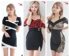 Tika キャバドレス3着まとめ売り　Lサイズ