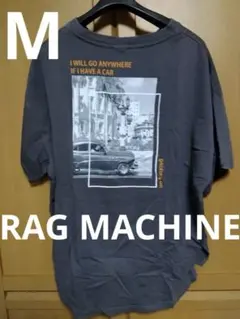 【中古】RAG MACHINEグレーMラグマシーンバックプリント