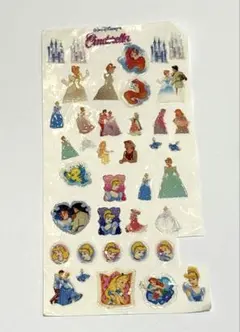 ぷっくりシール シンデレラ　ディズニープリンセス　アリエル　ステッカー立体可愛い