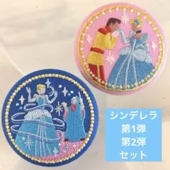 ディズニー 刺繍 缶バッジ ビスケット シンデレラ フェアリーゴッドマザー