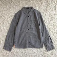 DEEP BLUE ヒッコリーデニムシャツ ダンガリーシャツ コットンリネン
