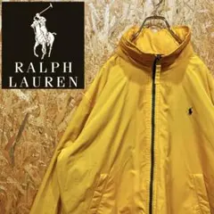 送料無料 ラルフローレン 刺繍ロゴ ゆるだぼ00s ナイロン スイングトップ