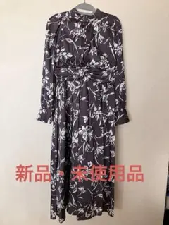 プロポーションボディドレッシング　花柄長袖ワンピース　Mサイズ