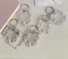 四葉のクローバー型フォトフレームキーホルダー 5個セット