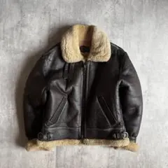 【90s vintage】B-3 フライトジャケット　リアルムートン　本革　短丈