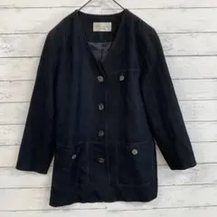 COLLECTION✨ノーカラージャケット【M】コーデュロイ 日本製 黒