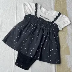 converse／女の子／半袖ロンパース／ワンピース／80