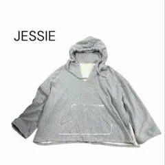 JESSIE フード付きパーカー　ユニセックス　グレー　ゆったり　リメイク　F