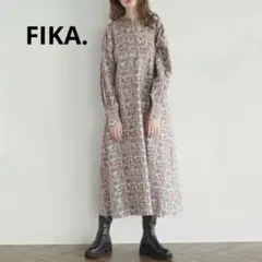 FIKA. フィーカ フロント キルティング フラワー ワンピース ピンクのサムネイル