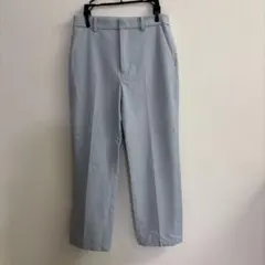UNIQLO レディース センタープレスパンツ ライトブルー