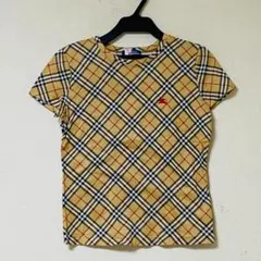 美品✨ バーバリー ブルーレーベル Tシャツ ノバチェック 38 ベージュ