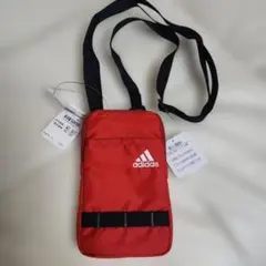 adidas スマホショルダーバッグ レッド