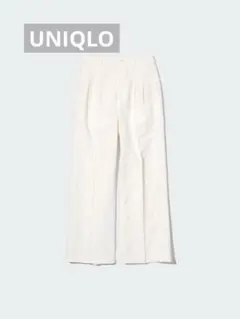 UNIQLO ユニクロ リネンブレンドタックワイドパンツ