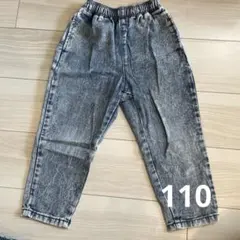 GU ケミカルウォッシュ デニムパンツ 110cm