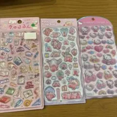 ぷくぷくシール　立体シール　おまとめ3点