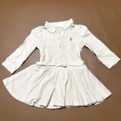 ラルフローレン　ベビーワンピース12M80cm アイボリー