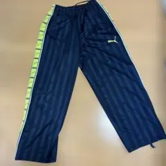 PUMA トレーニングパンツ ネイビー/ライム