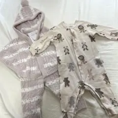 ジェラピケ ベビーポンチョ ズボン ロンパース セット
