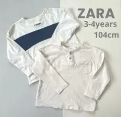 zarababy長袖Tシャツ 3-4years用104cm2枚セット