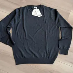 【タグ付き未使用】14ゲージ ウール クルーネックニット