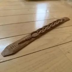 アイヌ AINU イクパスイ 髭ベラ ヒゲベラ パスイ 高彫 アイヌ作家 良品のサムネイル
