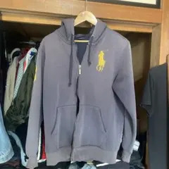 ポロバイラルフローレン ジップパーカー ナス紺 フェード