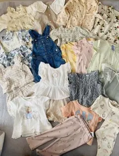 女の子　ベビー服　まとめ売り　セット　春夏秋冬　トップス　パンツ　80 90